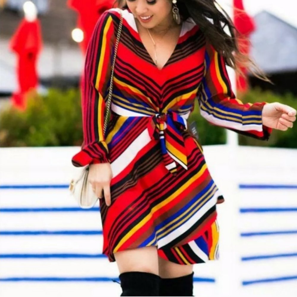 Express multicolored striped dress - Picture 2 of 11